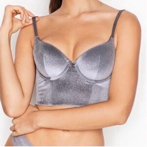 Victoria's Secret Sparkling Silver Bra